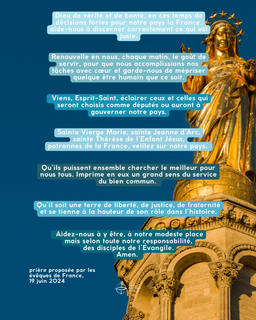 priere proposee par les eveques de france juin 2024