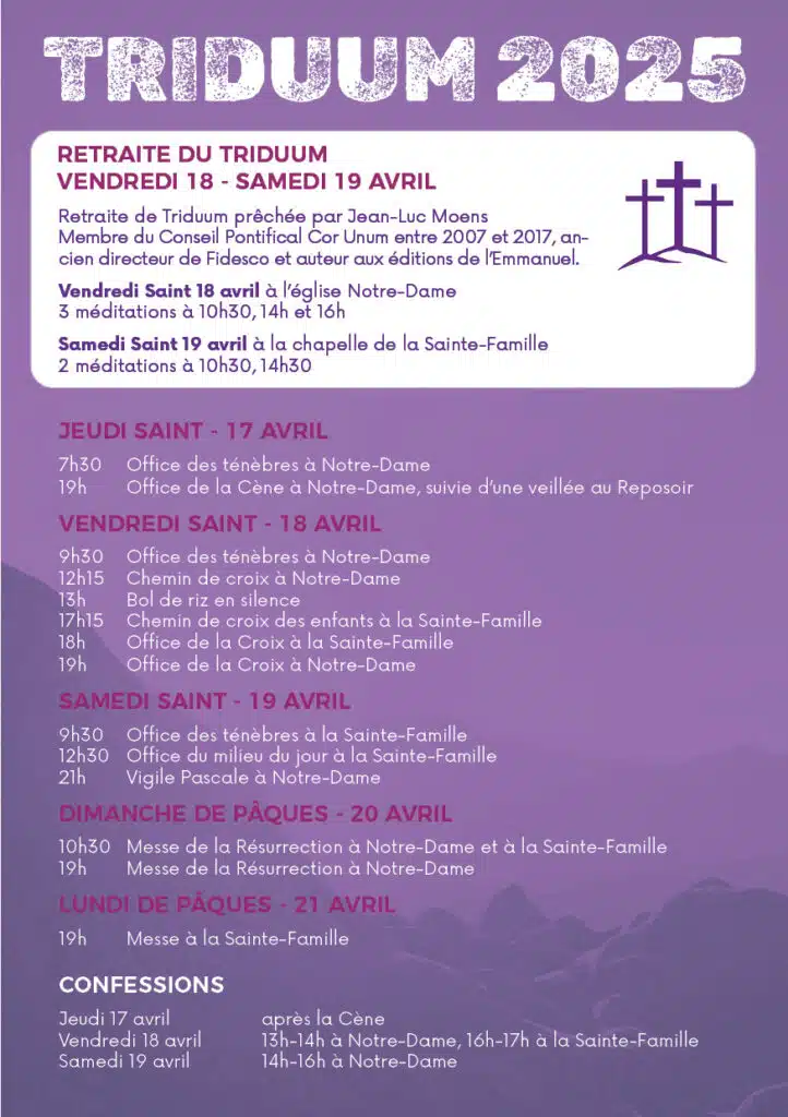 programme triduum 2025