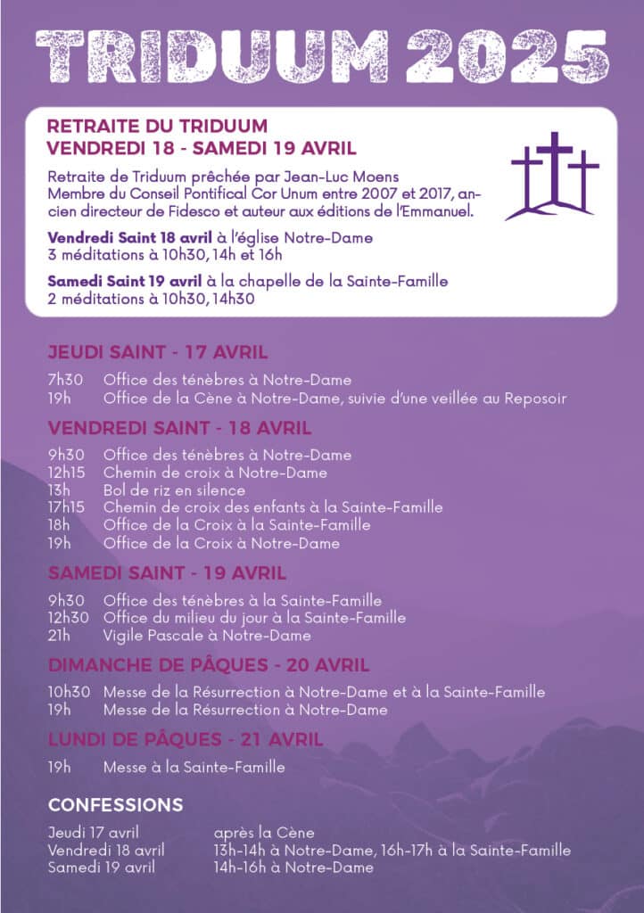 programme triduum 2025