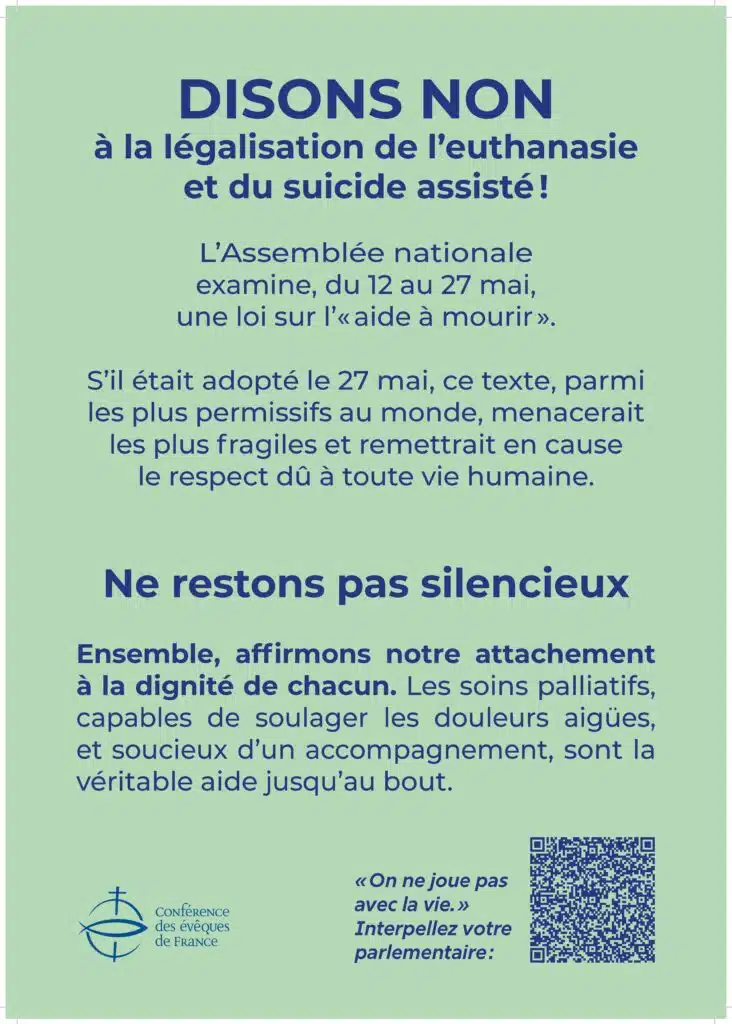 Fin de vie 2025 Ne restons pas silencieux AFFICHE PRINT A3