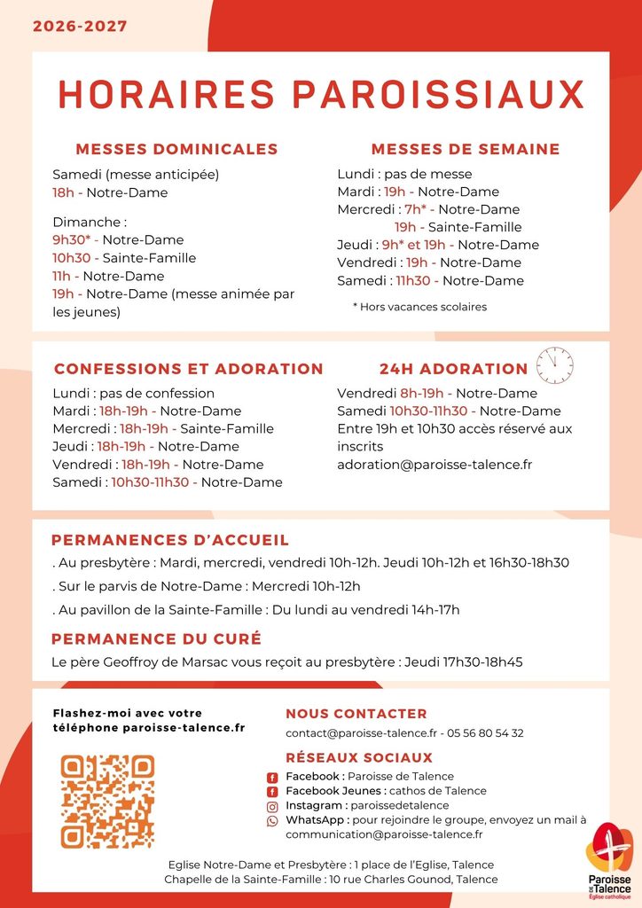 Horaires paroisse26 27